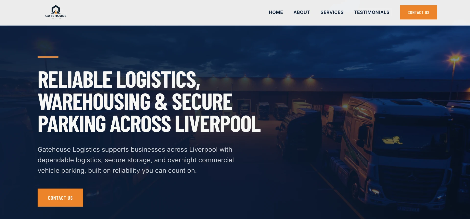 Gatehouse Logistics website homepage